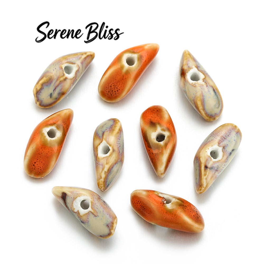 Vintage Fashion Wholesale - 10/20pcs Pottery Ceramic Beads Bohemia Jewelry