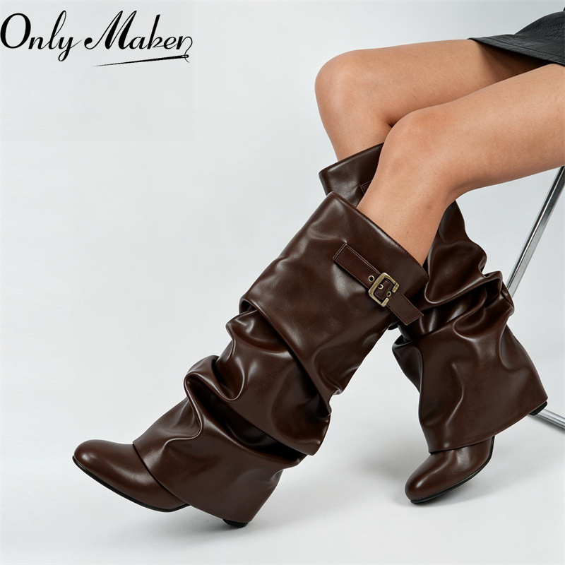 Onlymaker Brown Faux Leather S - Vintage Style Women Fashion ulasan dan harga
