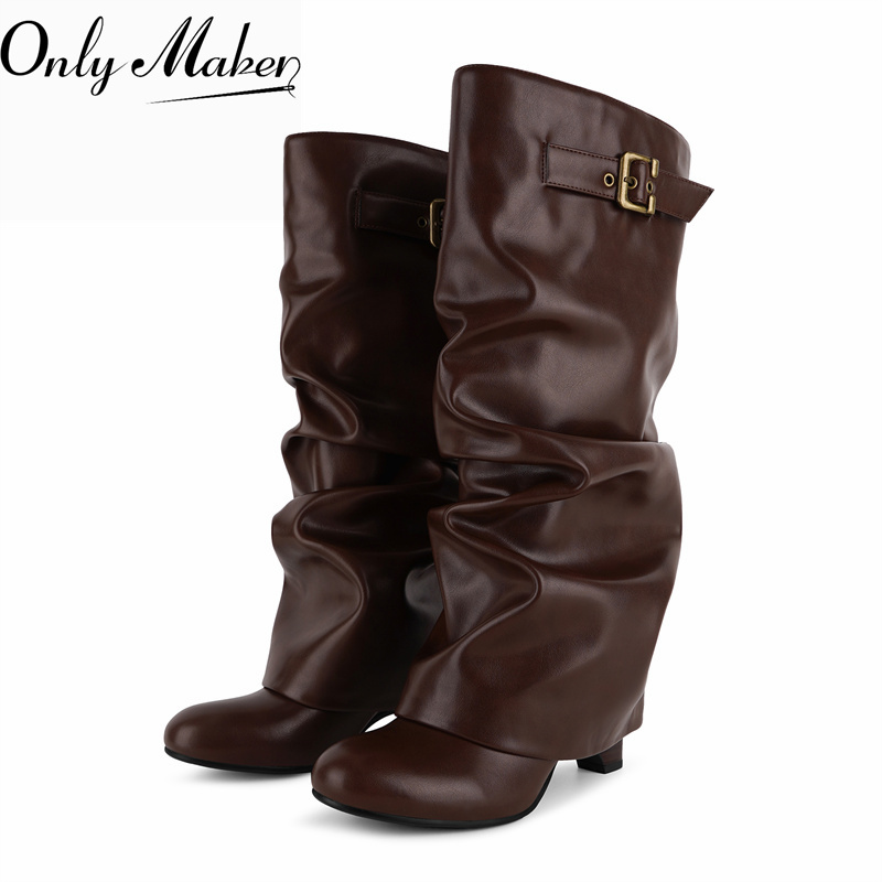 Onlymaker Brown Faux Leather S - Vintage Style Women Fashion ulasan dan harga