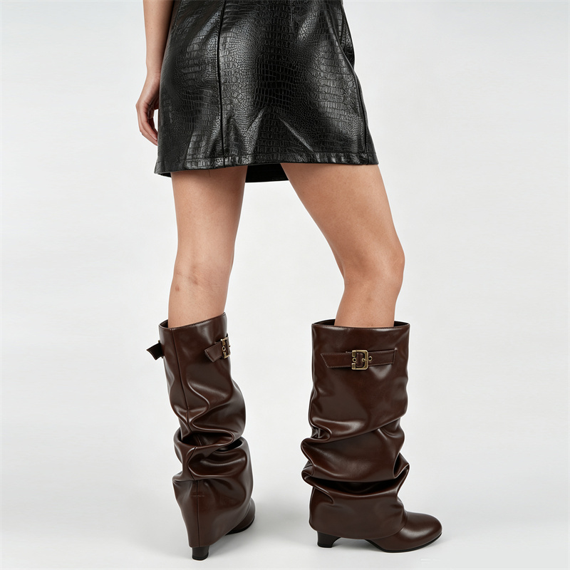 Onlymaker Brown Faux Leather S - Vintage Style Women Fashion ulasan dan harga
