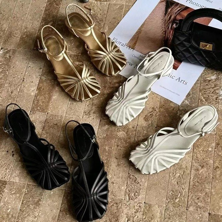 French-style Vintage Woven Toe - Vintage Style Women Fashion ulasan dan harga