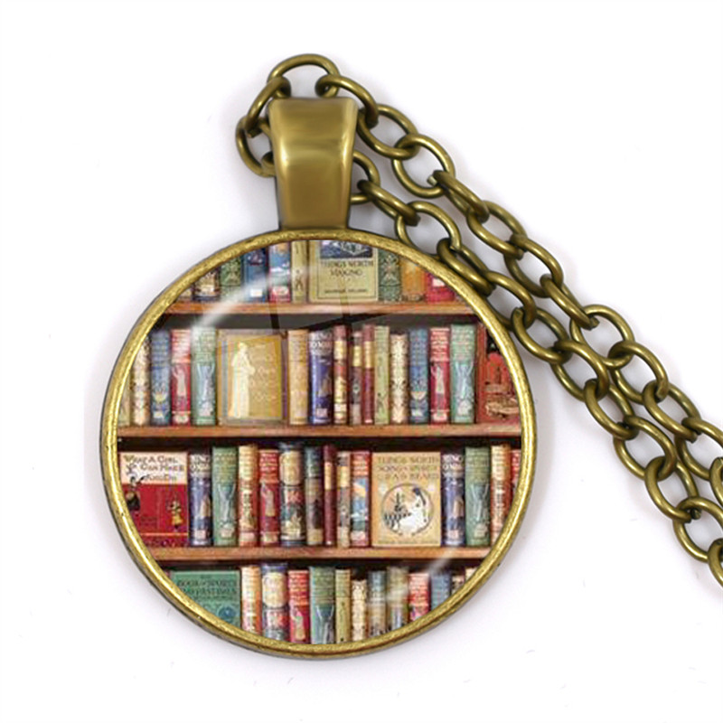 Hot Old Book Necklace Vintage  - Vintage Fashion Library ulasan dan harga