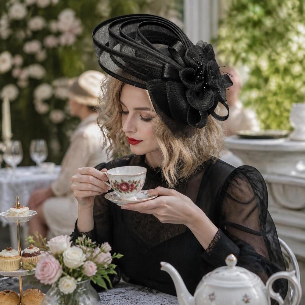 Durable Sinamay Women Fascinat - Vintage Fashion Hats ulasan dan harga