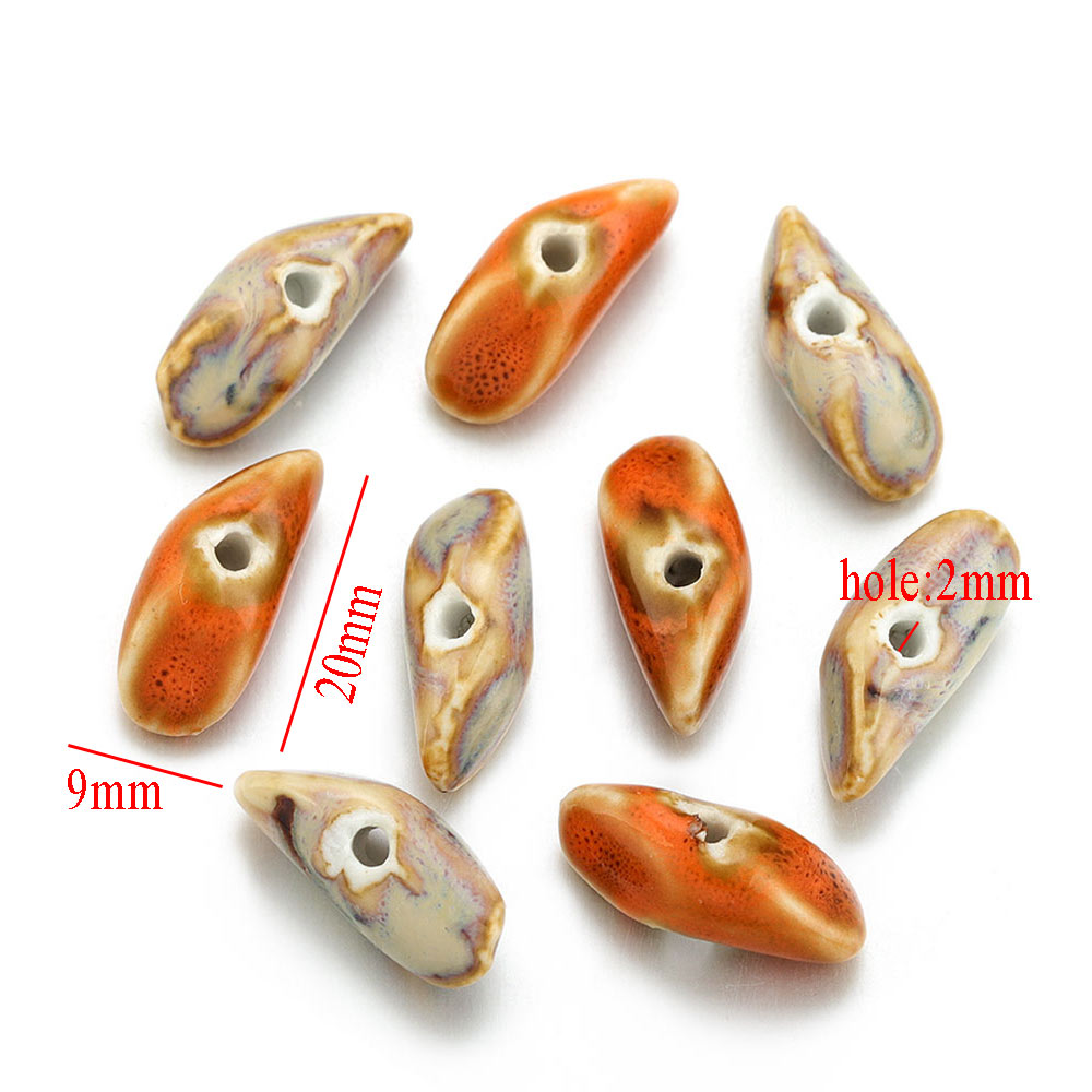 10/20pcs Pottery Ceramic Beads - Vintage Fashion Wholesale ulasan dan harga