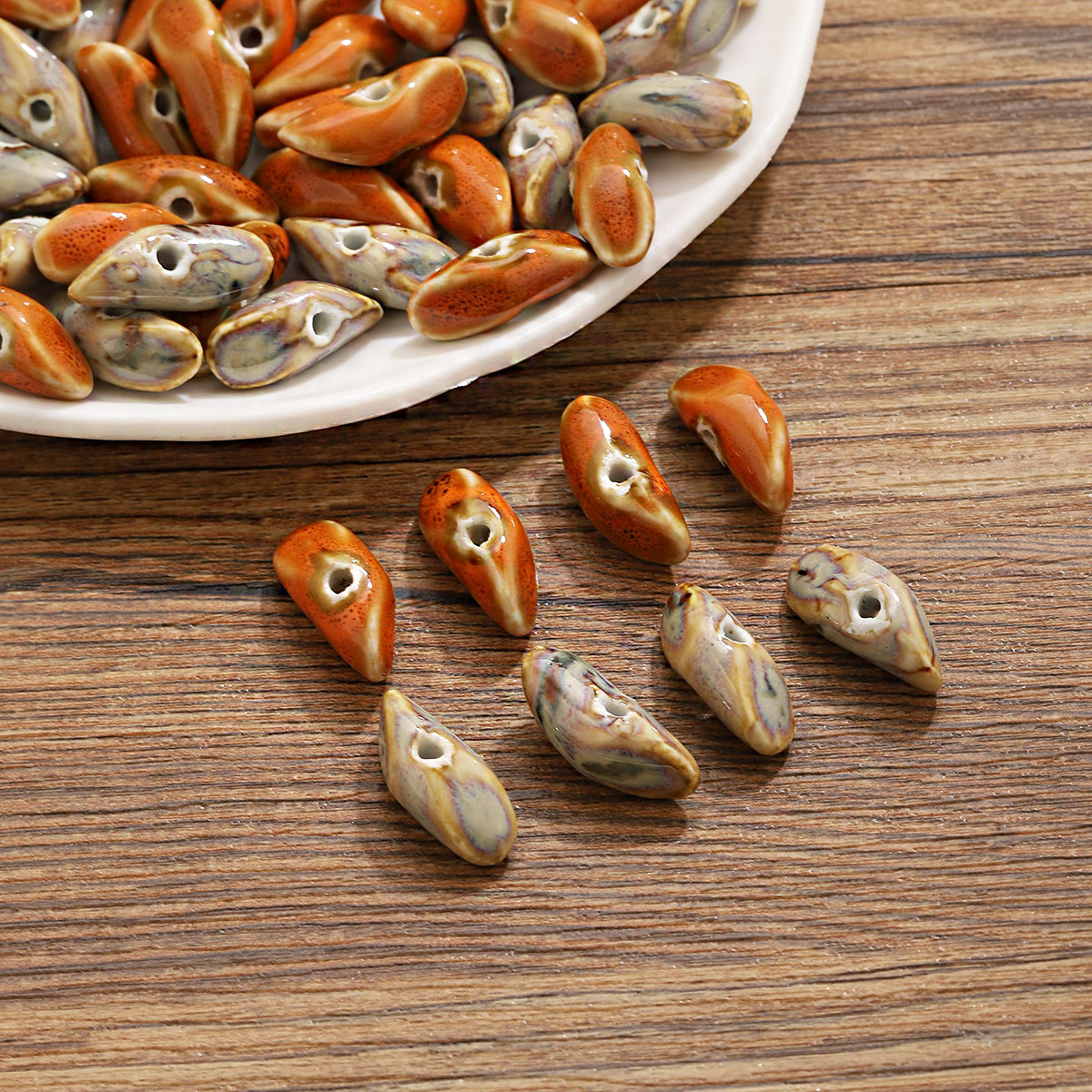 10/20pcs Pottery Ceramic Beads - Vintage Fashion Wholesale ulasan dan harga