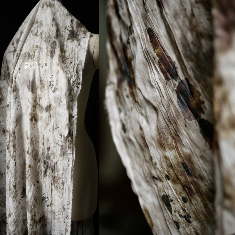 Distressed Textured Cotton Fab - Tie Dye Shirt Vintage ulasan dan harga