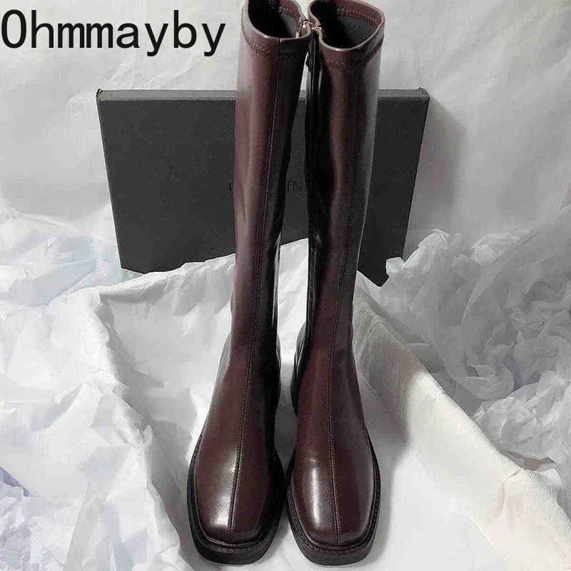 Vintage Thick Heel Women Knee  - Vintage Style Women Fashion ulasan dan harga