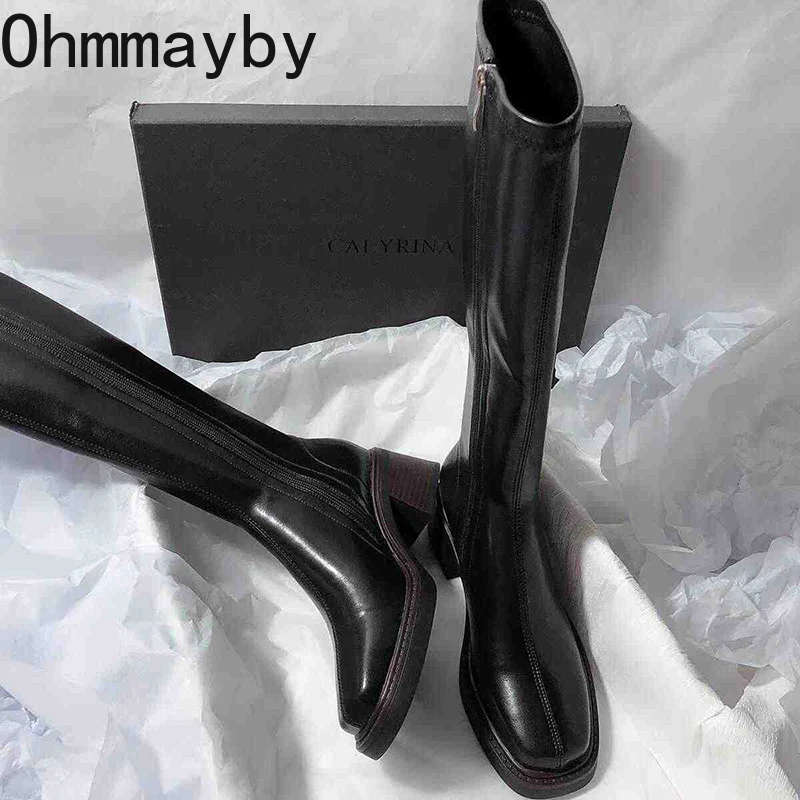Vintage Thick Heel Women Knee  - Vintage Style Women Fashion ulasan dan harga