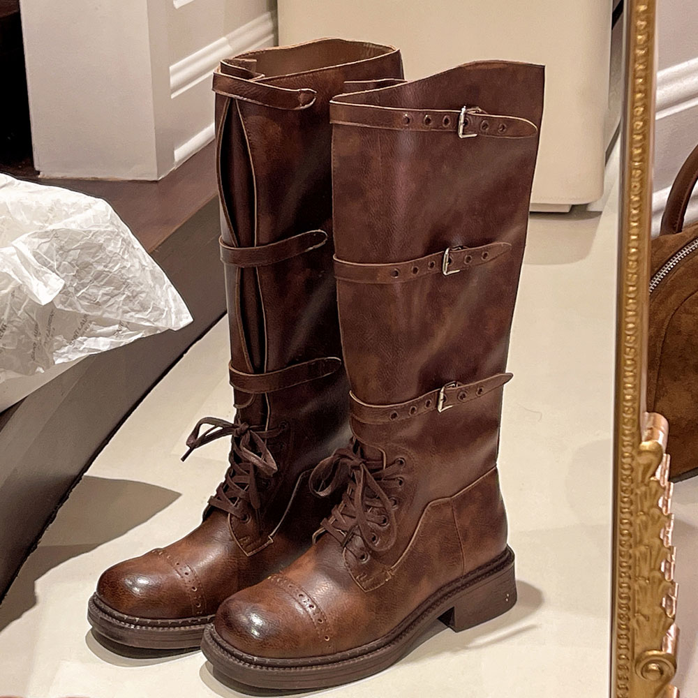 Women's Knee High Boots Vintag - Vintage Style Women Fashion ulasan dan harga