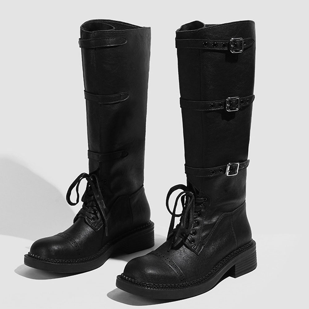 Women's Knee High Boots Vintag - Vintage Style Women Fashion ulasan dan harga