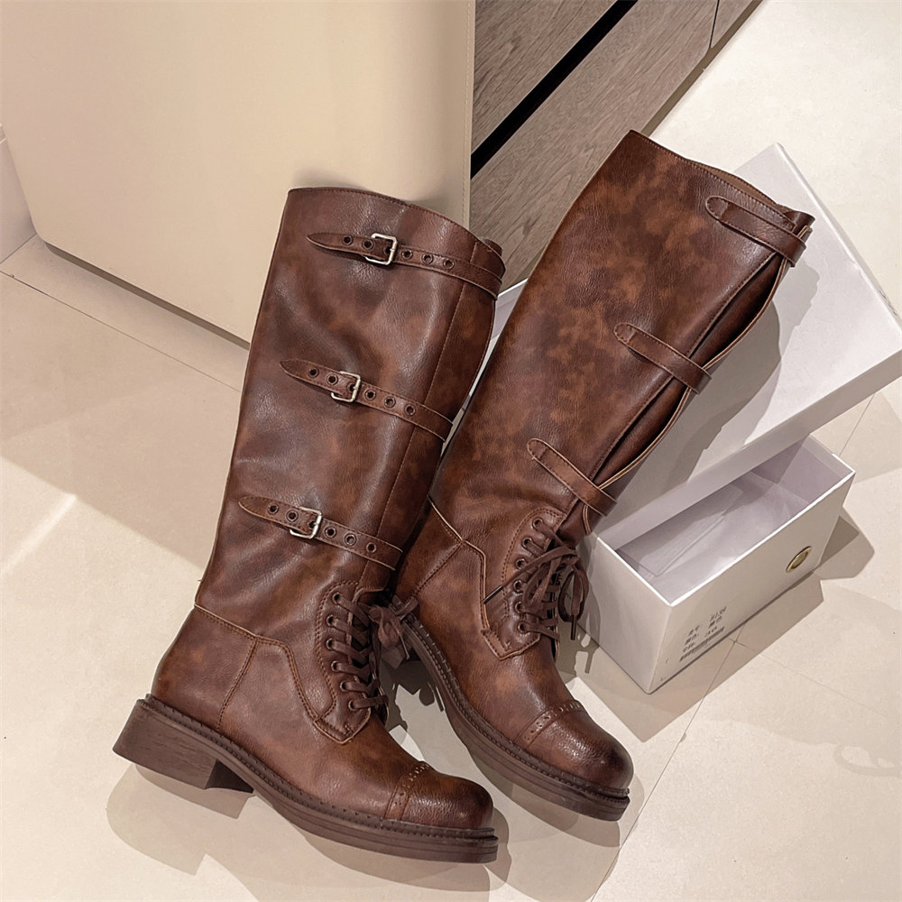 Women's Knee High Boots Vintag - Vintage Style Women Fashion ulasan dan harga