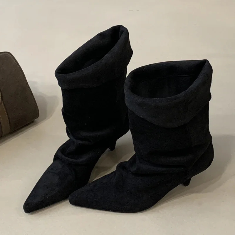 Aneikeh Winter Pointed Toe Thi - Vintage Style Women Fashion ulasan dan harga