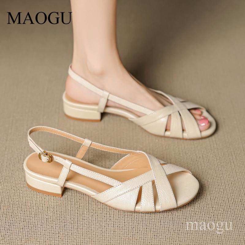 Women's Slingback Sandals Roun - Vintage Style Women Fashion ulasan dan harga