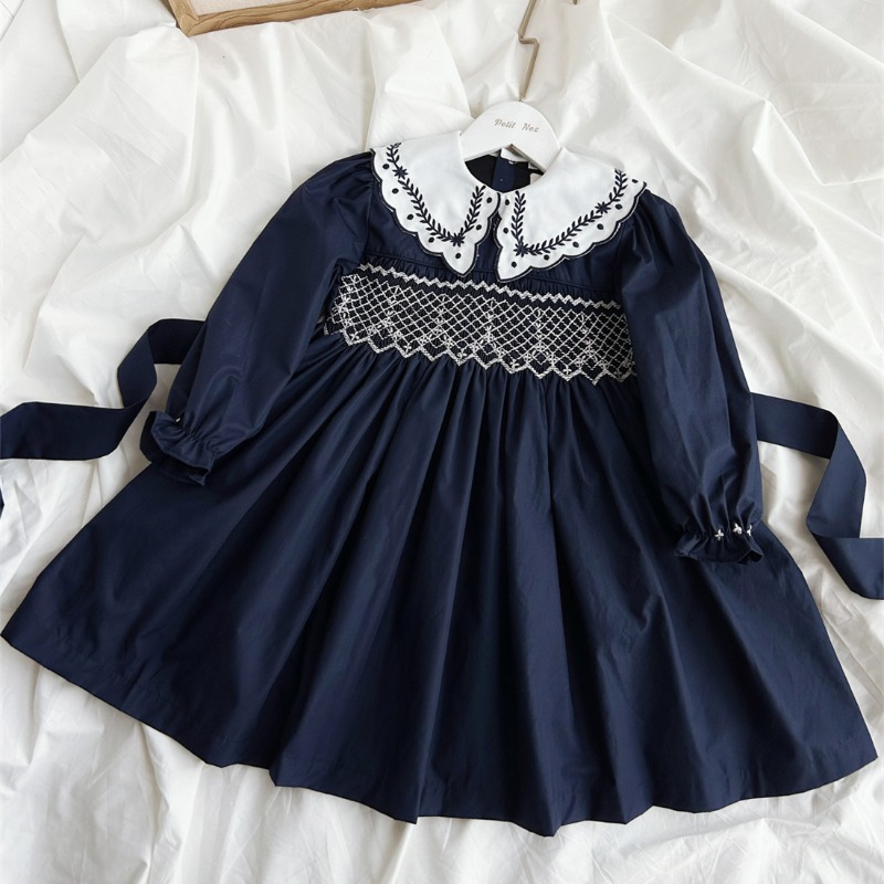 Vintage Dark Blue Hand-Embroid - Vintage Fashion La ulasan dan harga