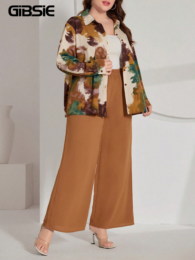 GIBSIE Plus Size Women Pant Se - Tie Dye Shirt Vintage ulasan dan harga