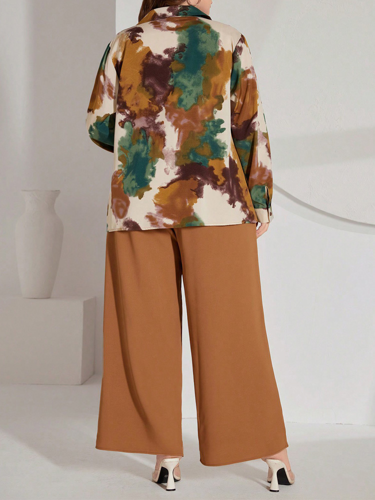 GIBSIE Plus Size Women Pant Se - Tie Dye Shirt Vintage ulasan dan harga