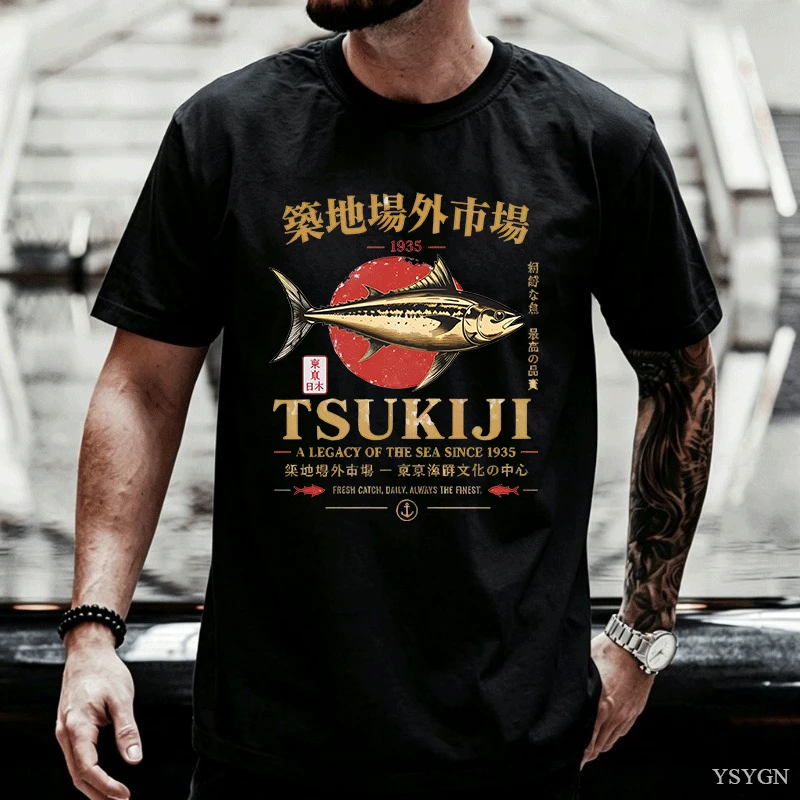 Tsukiji Market Tuna T-Shirt Ja - Vintage Fashion In Tokyo ulasan dan harga