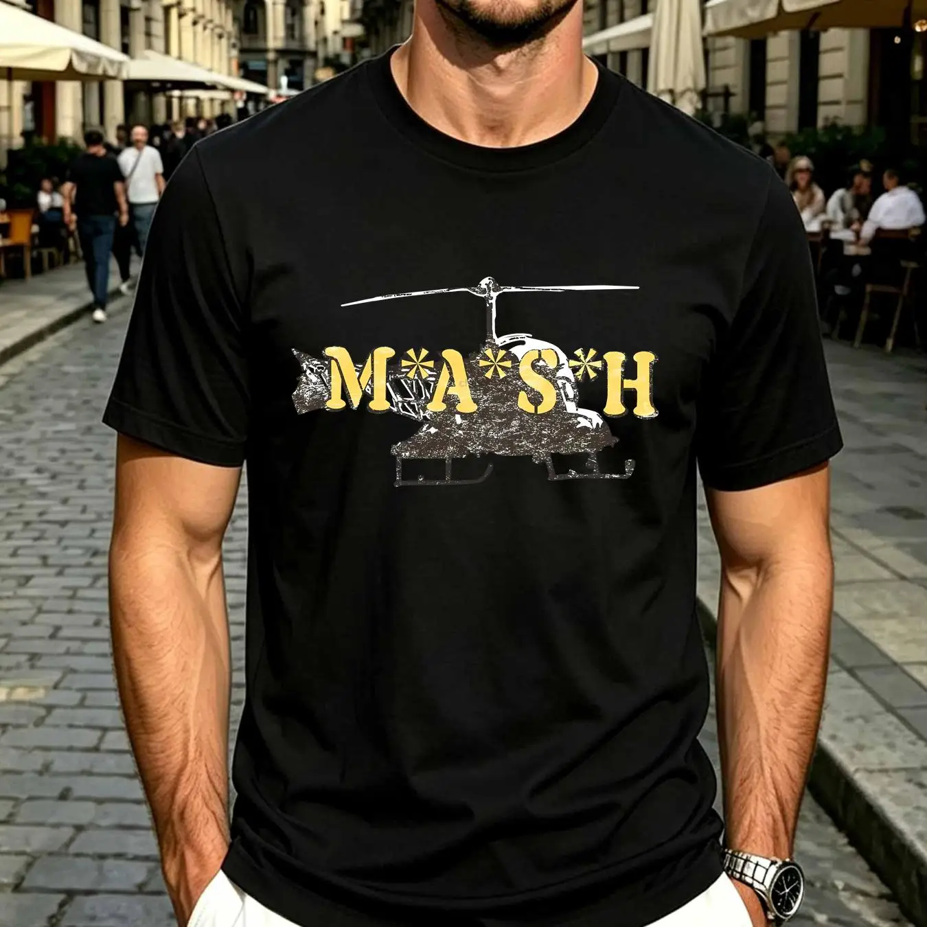 washed T Shirt Mash Chopper Me - Vintage Fashion Tv ulasan dan harga