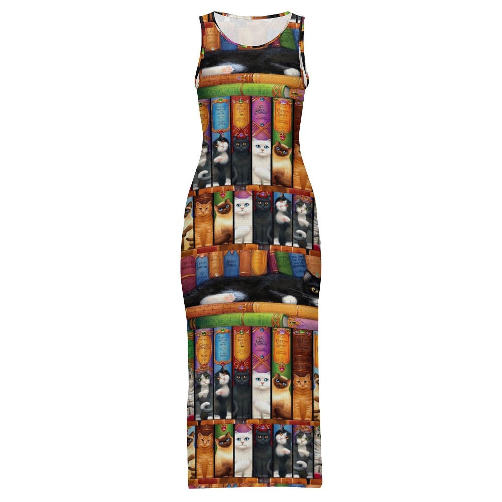 Library Cats And Books Bodycon - Vintage Fashion Library ulasan dan harga