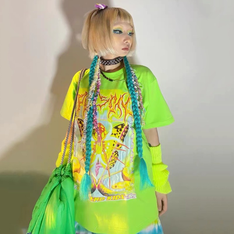 Karrcat Y2k Aesthetics T-shirt - Tie Dye Shirt Vintage ulasan dan harga