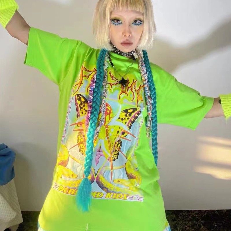 Karrcat Y2k Aesthetics T-shirt - Tie Dye Shirt Vintage ulasan dan harga