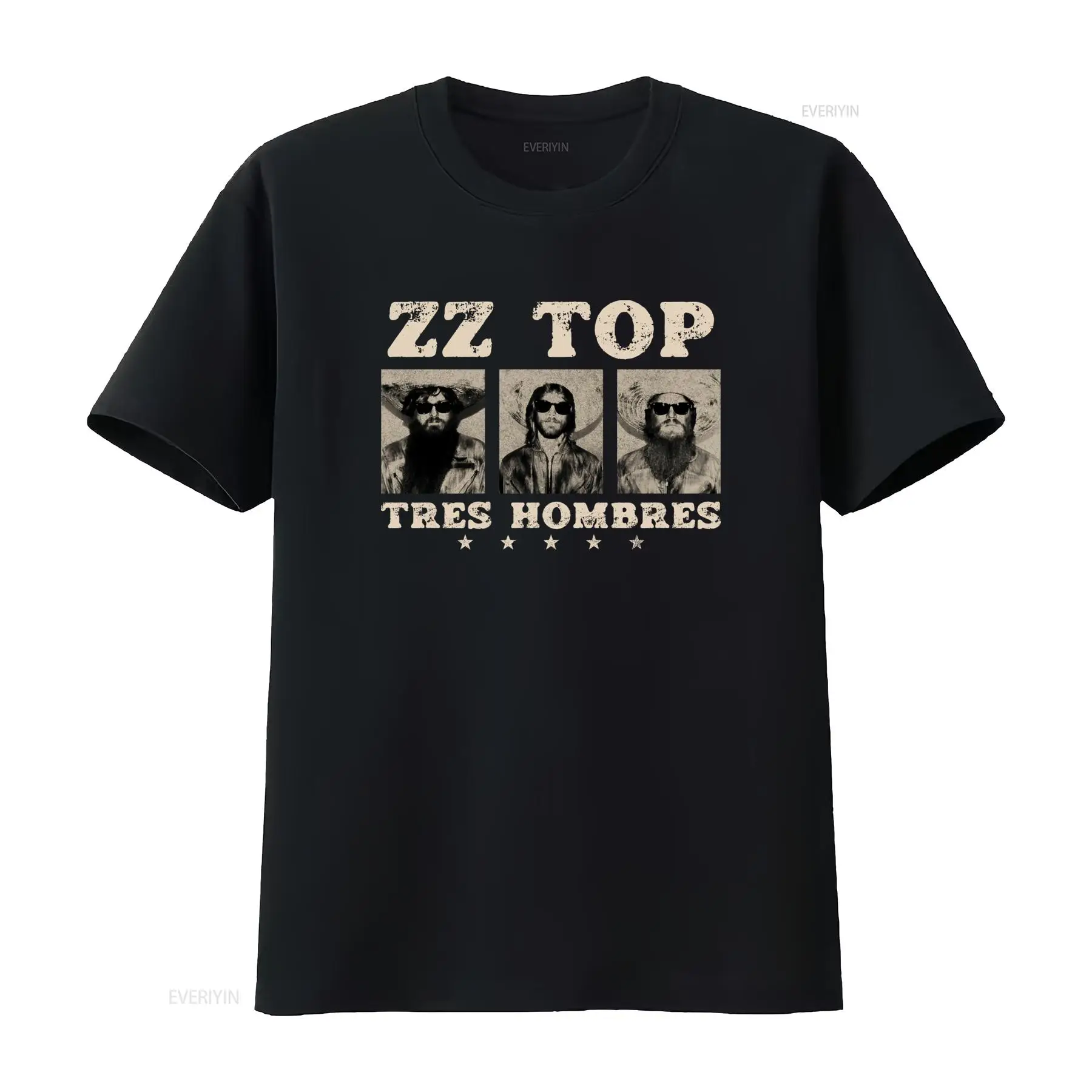Tres Hombres ZZ Top Retro Rock - Vintage Fashion La ulasan dan harga