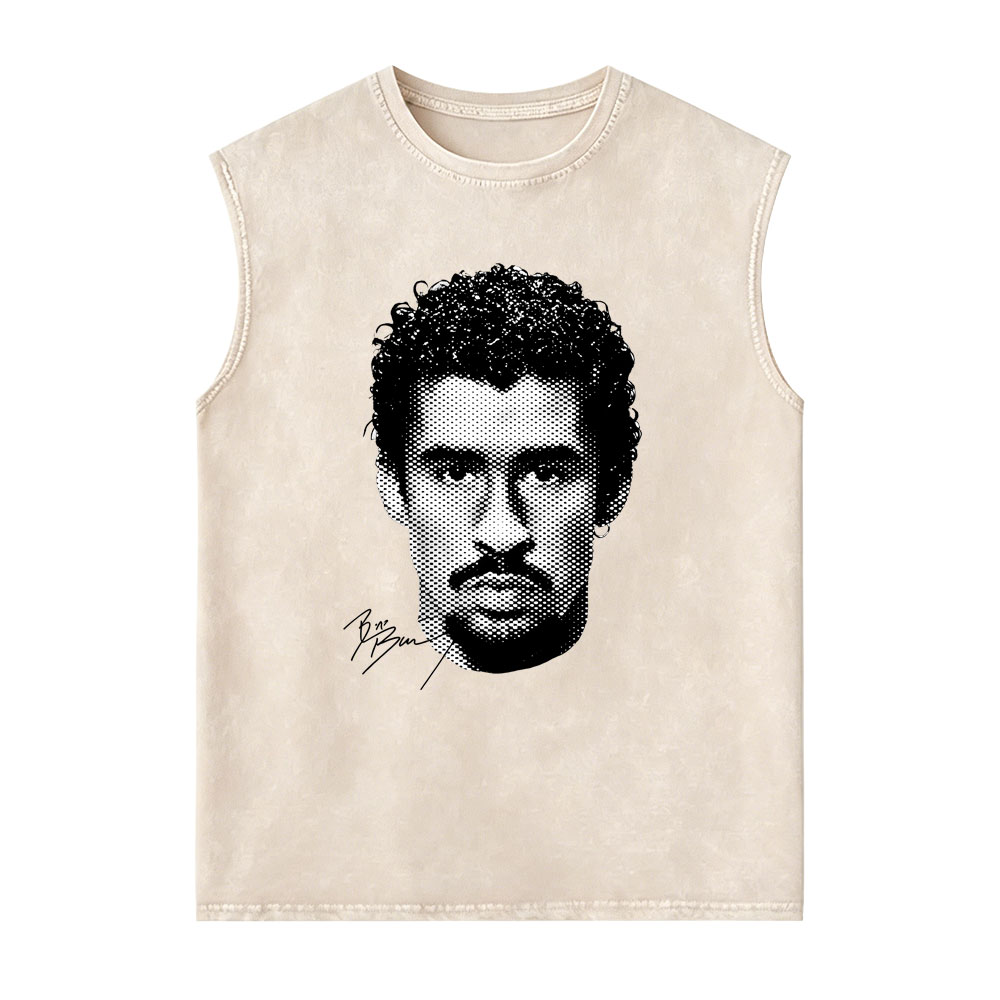 Washed Vintage Rapper Bad Bunn - Vintage Fashion World ulasan dan harga